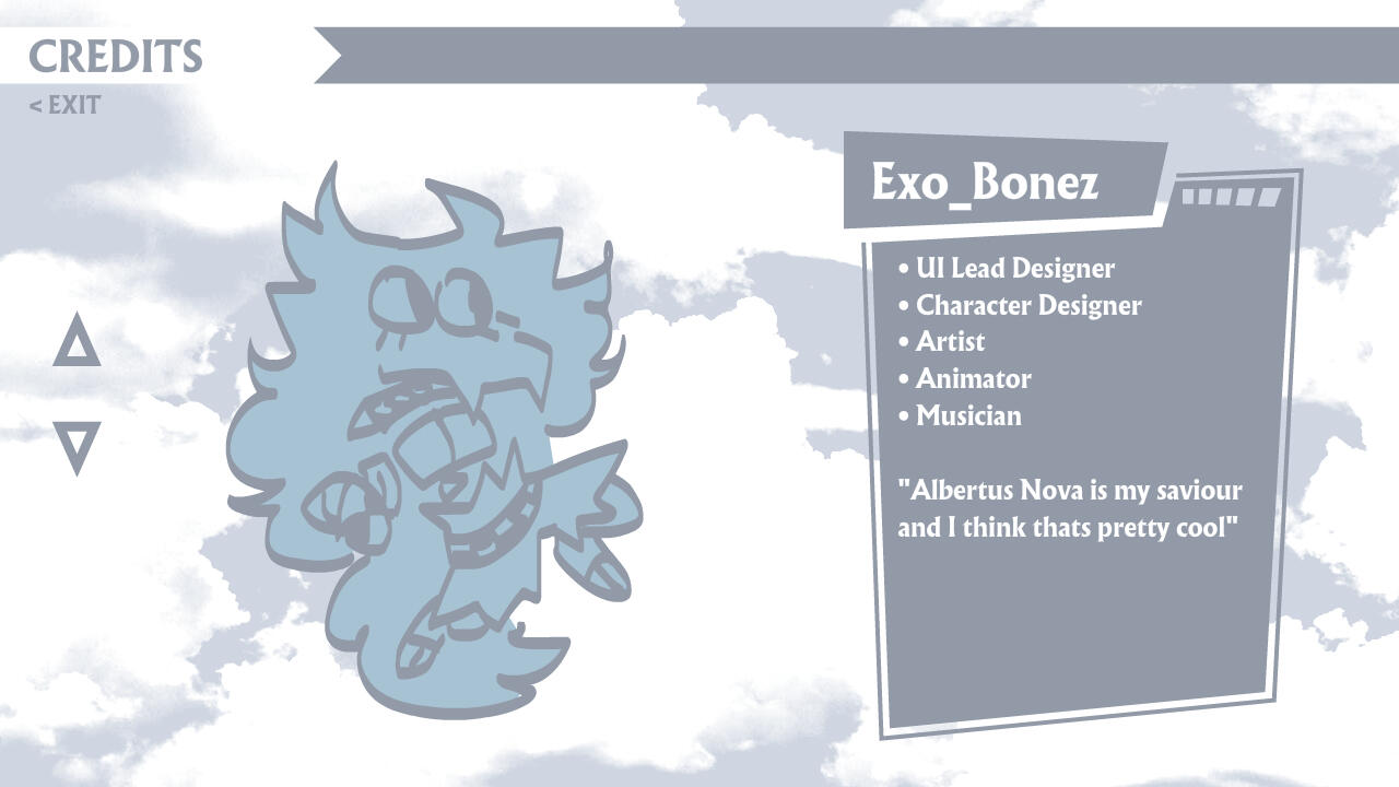 Credits Menu Screen Volunteer Game Project